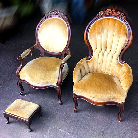 antique chair reupholstery